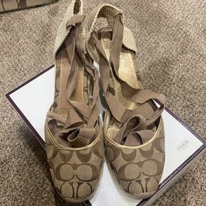 Coach lace up espadrilles
